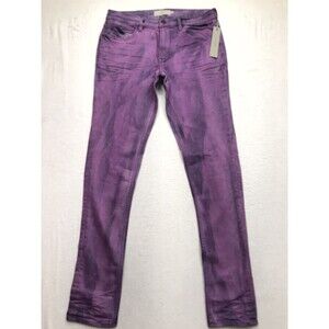 NWT HUDSON Slim Straight Jean Men 32x34 Purple Streak Wash Stretch Denim Blake